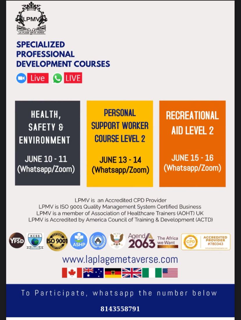 Specialized professional development courses.