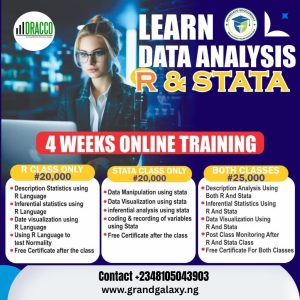 R & STATA DATA ANALYSIS TRAINING